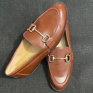 J crew womens Brown Loafers never worn 8.5